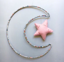 Moon + Star - large size,  many prints or sequin colours available