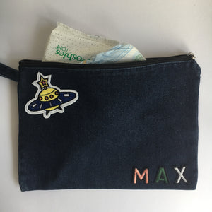 denim pouch  - design your own bag!