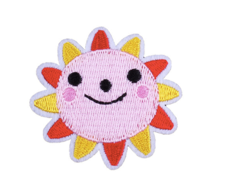 Iron on Embroidered Patch Badge - Sun
