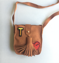 Hippy Bag - Brown -  customise with your choice of badges
