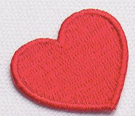 Iron on Embroidered Patch Badge - Heart