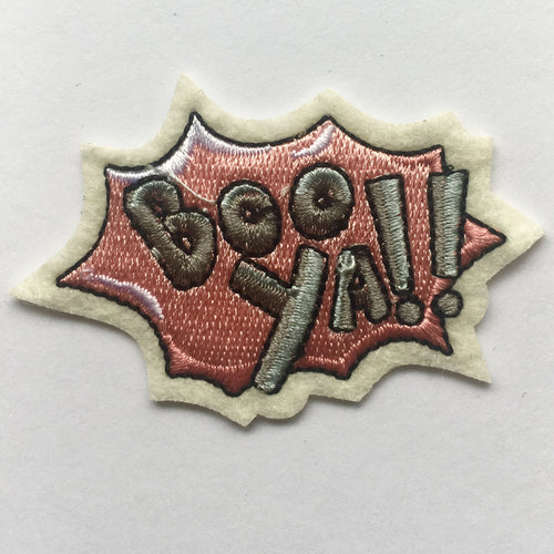 Iron on Embroidered Patch Badge - BOO YA