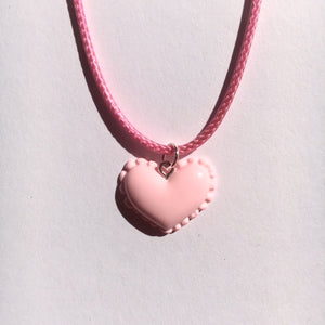 Heart Necklace -  you choose the heart & string colour!