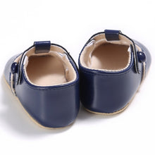 Leather T-Bar Baby Shoes - Navy