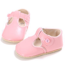 Leather T-Bar Baby Shoes - Pink