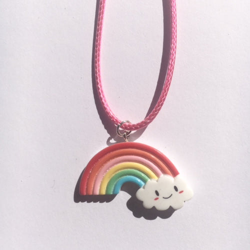 Rainbow Necklace - you choose the string colour!